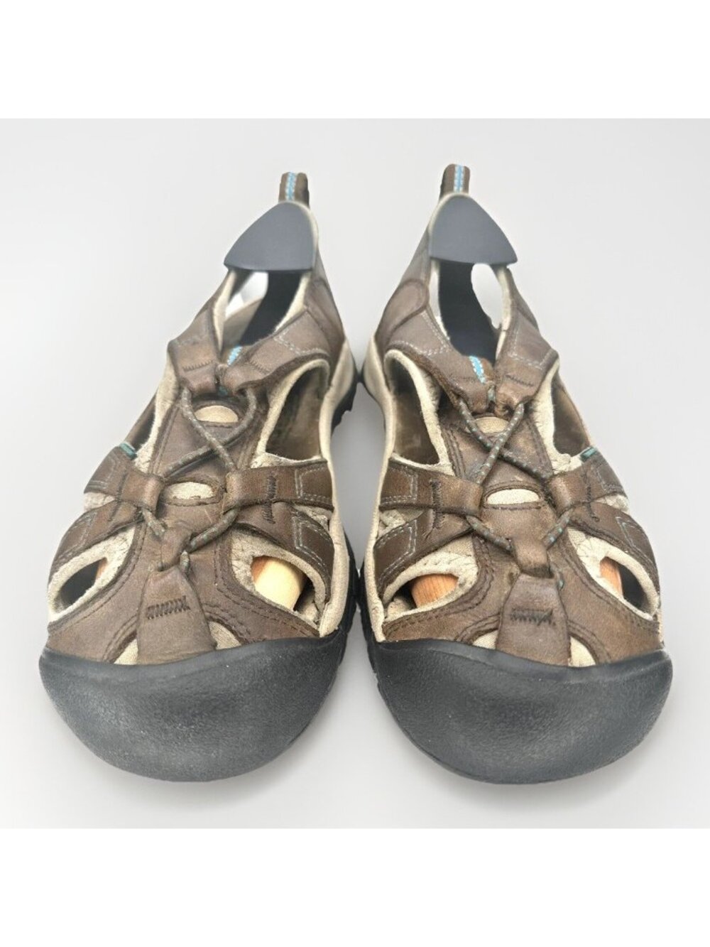 KEEN Newport Leather Sandals Womens 6 Brown Waterproof Hiking Closed Toe Comfort - Picture 2 of 10